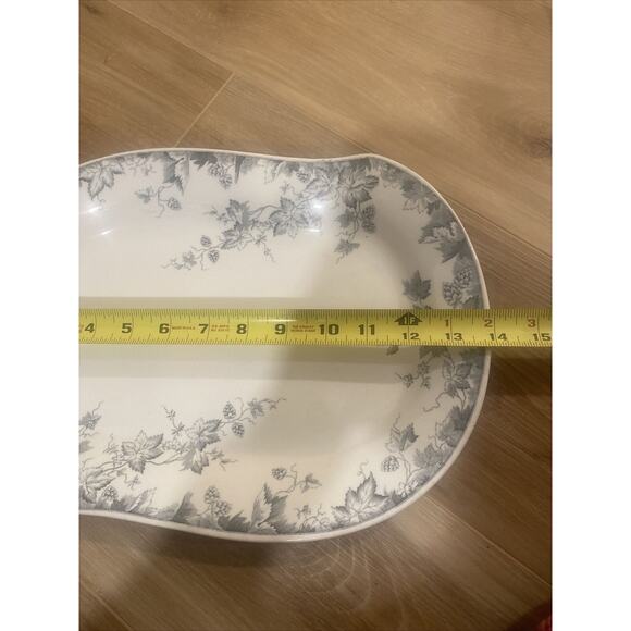 Johnson Brothers Semi Porcelain Serving Platter 14x10 Hop England Blue Gray - Picture 6 of 15